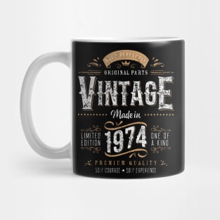 Vintage 1974 50th Birthday Decoration 50 Year Old Mug